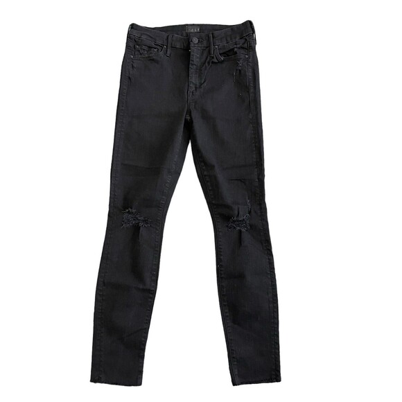 Mother Looker Ankle Fray Black‎ Jeans Size 27 - Picture 1 of 11